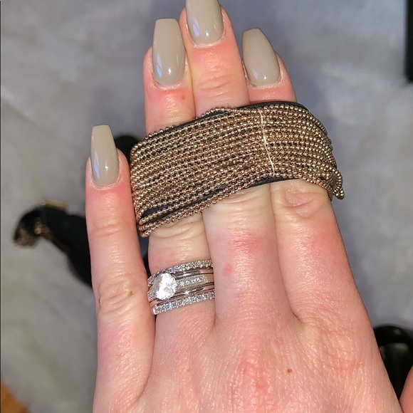 NWOT Black & Gold Open Toe Stilettos (sz 11) - Picture 4 of 4